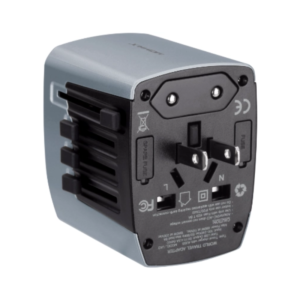 شاحن سفر MOMAX 1-WORLD 4 USB 22.5 واط UA3 فضي