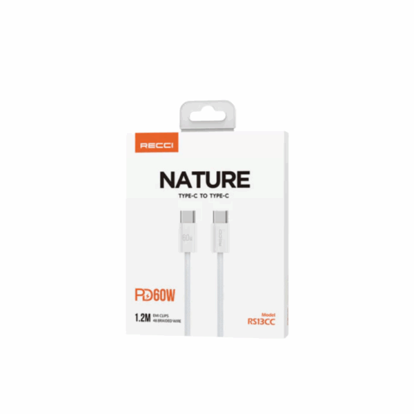 CABLE RECCI TYPE-C TO TYPE-C 60W (RS13CC)