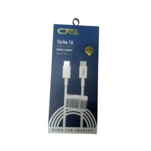كابل Ctel Type-C إلى Type-C بقدرة 65W طول 2 متر (Turbo 16)