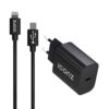 Iconz Charger Home Lightning To USB -C Cable PD 20W WCMPK Black
