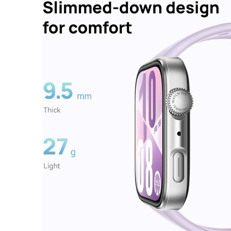 Untitled design – 2025-11-06T125601.060 HUAWEI WATCH FIT 4 Smart Watch, 1.82" Display, 100+ Fitness & Health Tracker, Emotional Wellbeing Assistant, up to 10-Day Battery Life, iOS & Android Compatible, Purple - Image 2