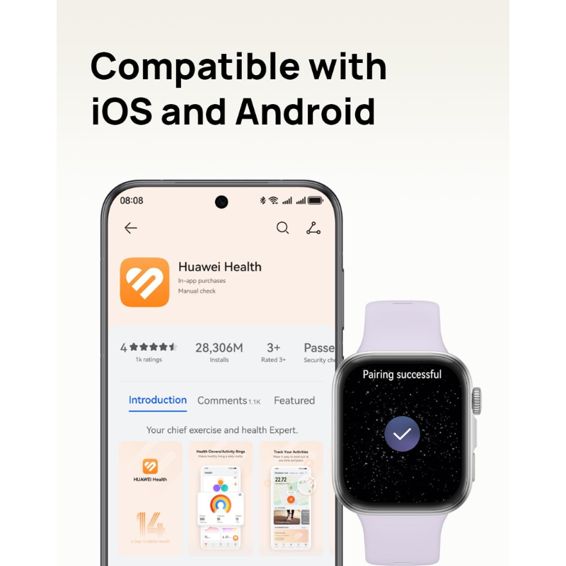 Untitled design – 2025-11-15T125146.706 HUAWEI Watch Fit 4 Smart Watch – 1.82" AMOLED Display, 100+ Sports Modes, Health & Fitness Tracking, Emotional Wellbeing Assistant, Up to 10-Day Battery Life – Grey - Image 6