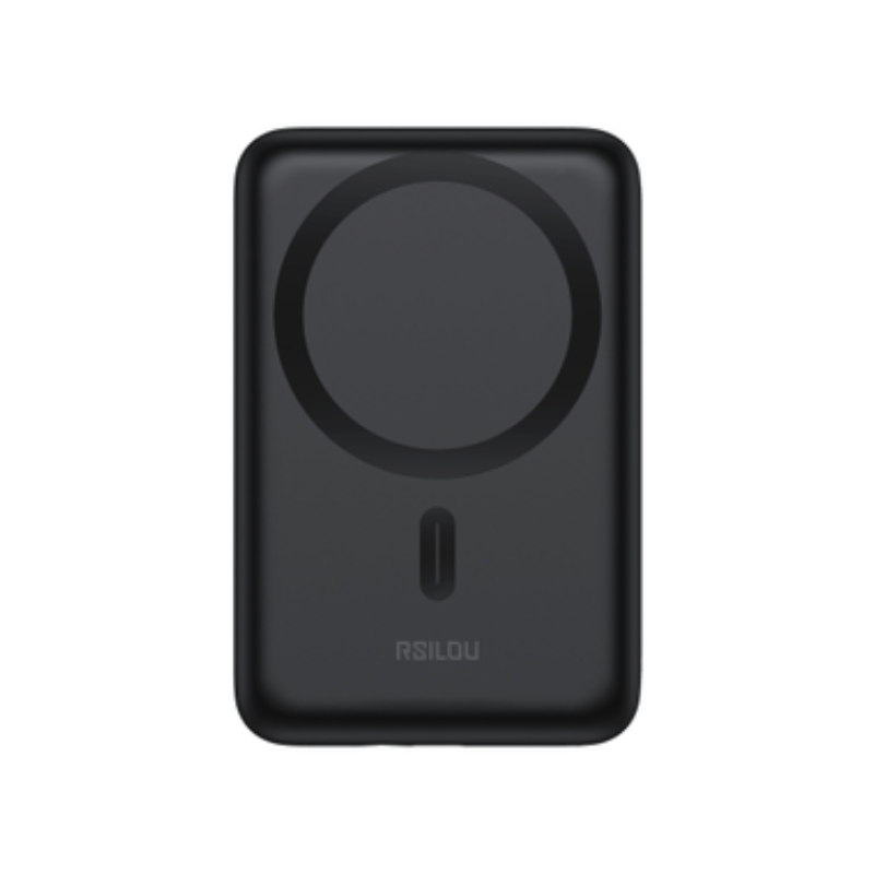 باور بنك Rsilou الف ميلي امبير Rsilou Power Bank 10000 Type-C Wireless Magnetic 20W - موديل R1020-001 - أسود