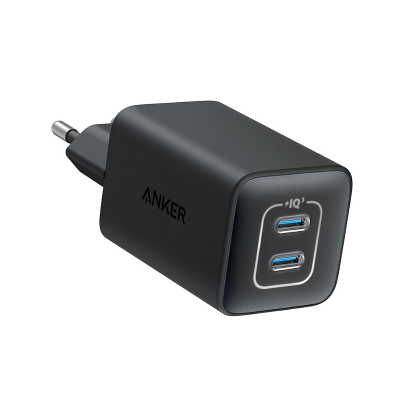شاحن انكر 47 W Nano 3 ثنائي USB‑C – أسود
