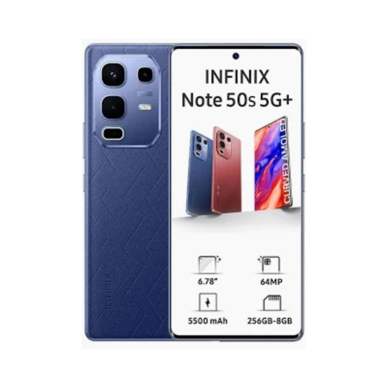 انفينكس Note 50s 5G مساحة 256 جيجا مع 8 جيجا رام لون أزرق