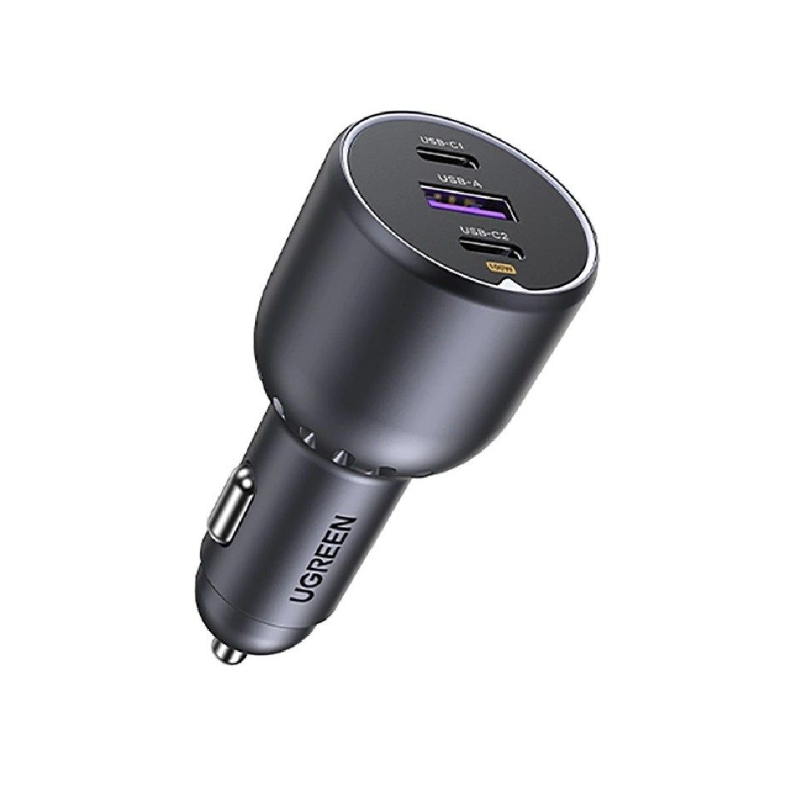 شاحن سيارة يوجرين 3‑Port Fast Car Charger بقوة 130 واط – موديل EC705