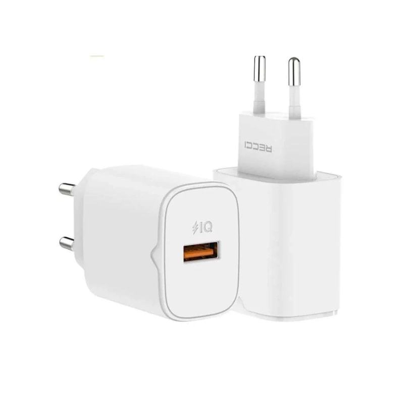 شاحن كهربائي Recci Charger Plug QC 18W - موديل RC51E - معيار QC