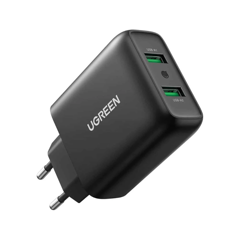 رأس شاحن يوجرين 2 منفذ USB-A بقوة 36 واط - UGREEN 10216