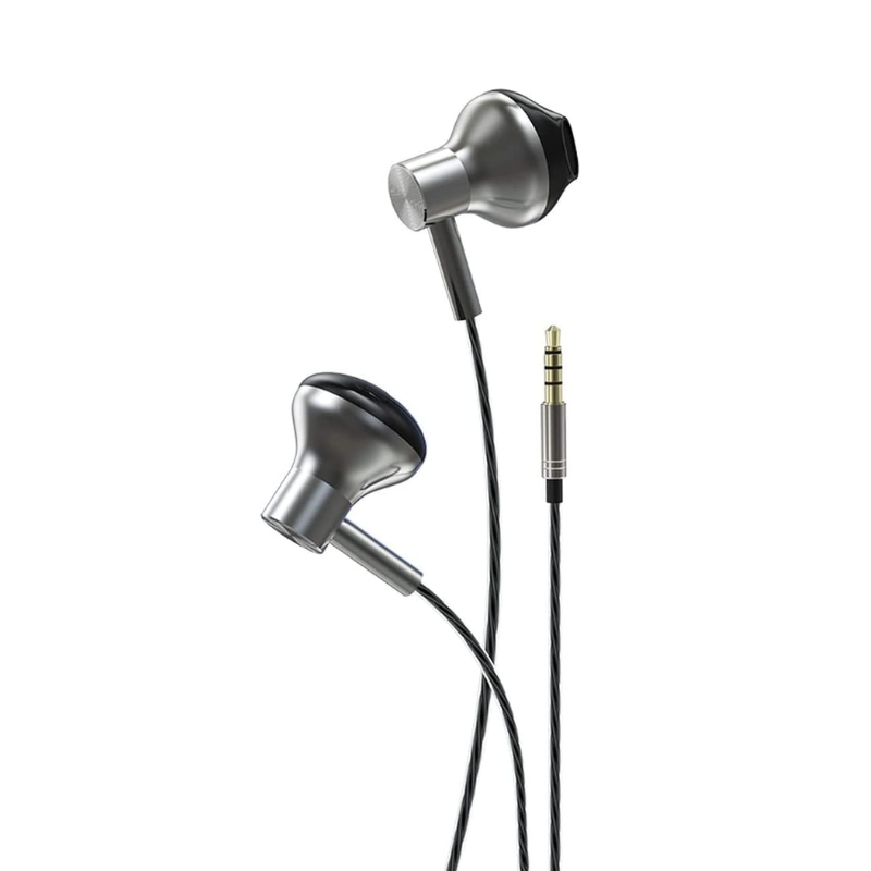 سماعة اذن مع ريموت وميكروفون من ديفيا، سلكي، في الاذن، فضي 3.5 M (HP-59-S)