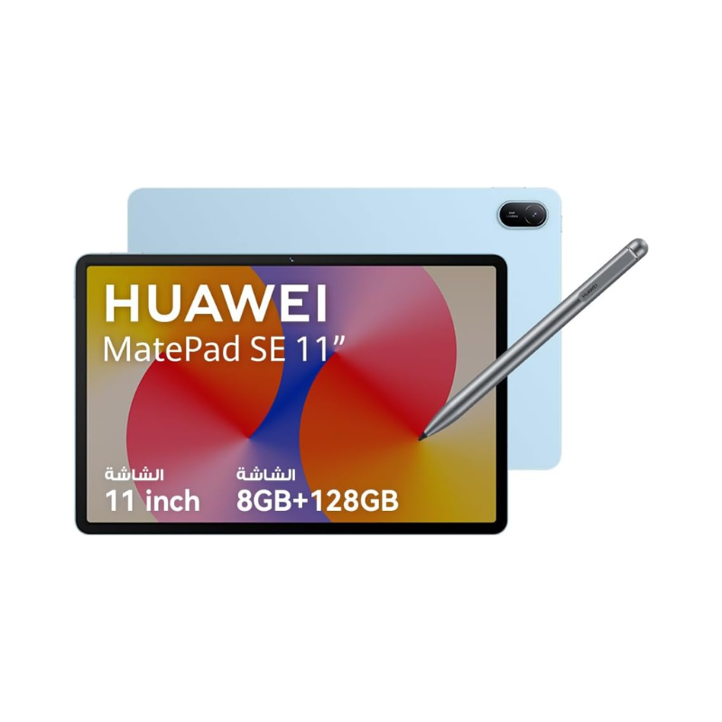 هواوي ميت باد se 11 باللون الأزرق بلوري - Snapdragon 680 - 8GB + 128GB - كاميرا 13MP - 7250mAh - 18W شحن