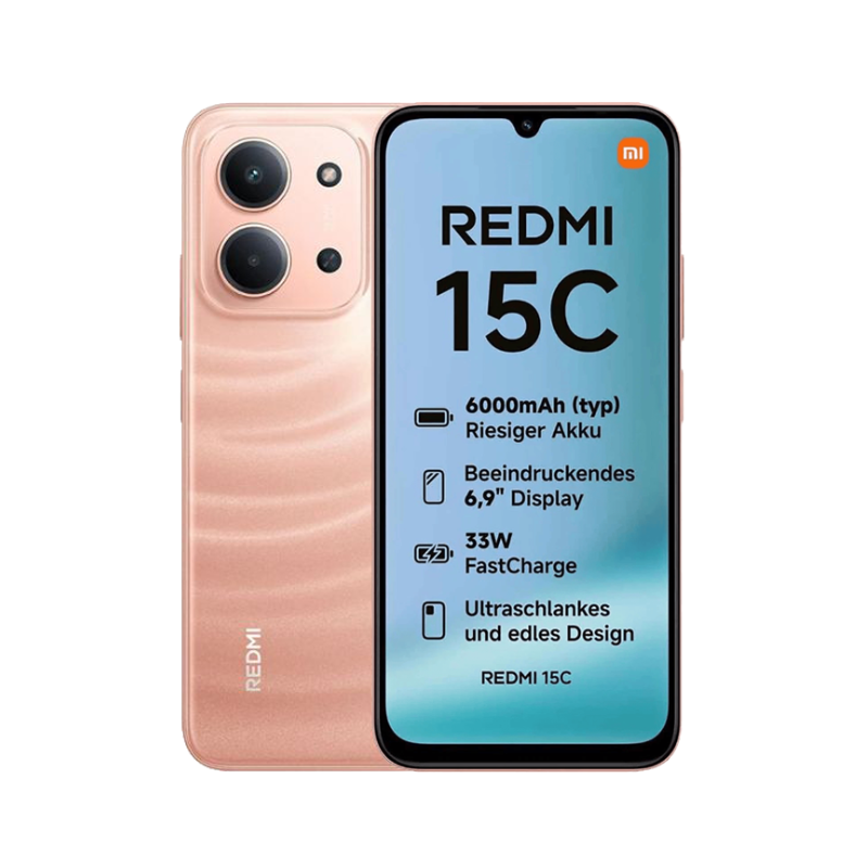 ريدمى 15c , رام 8 جيجا, مساحة 256 جيجا-برتقالى