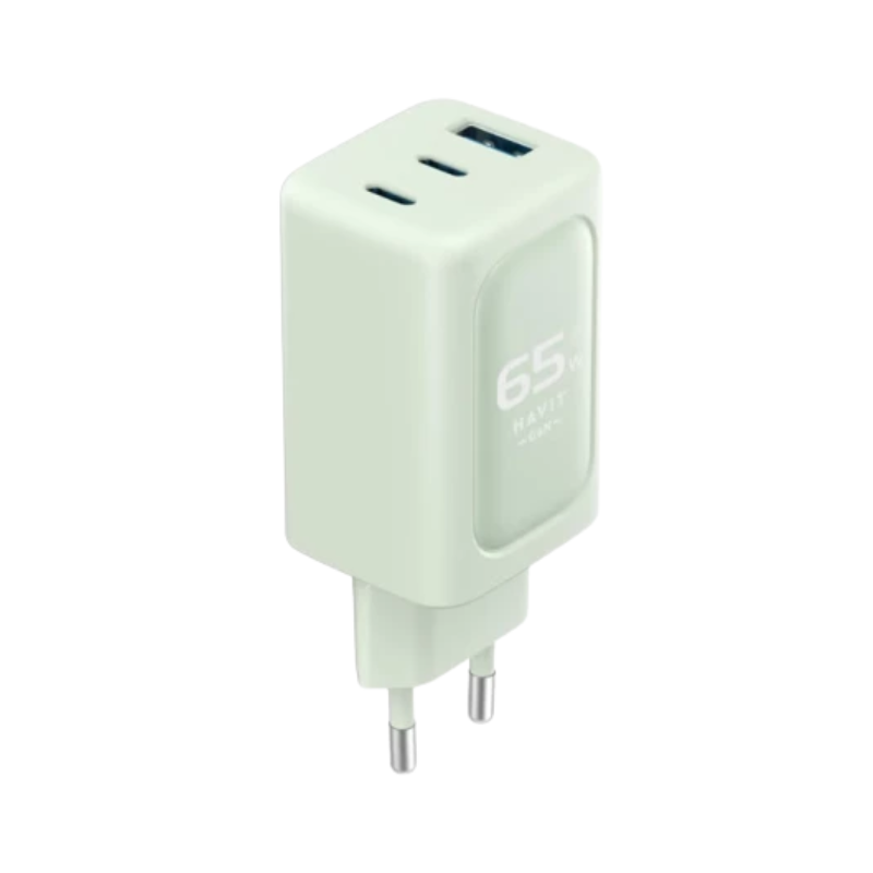 شاحن هافت -Havit Charger Plug 65W GAN - أخضر