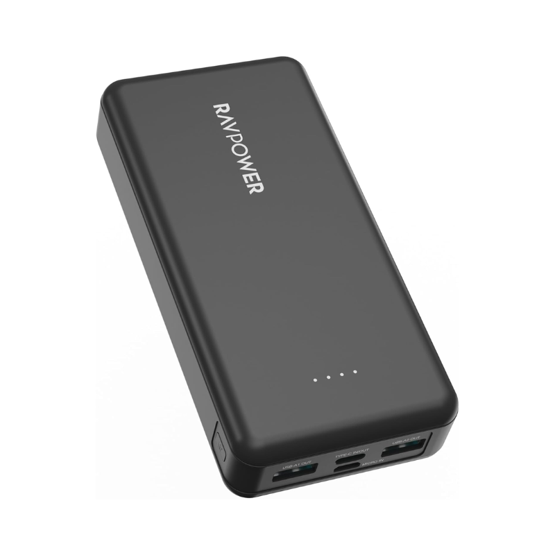 باور بانك RAVPOWER – 20000 مللي أمبير – 15 واط – 4 منافذ – RP-PB1216