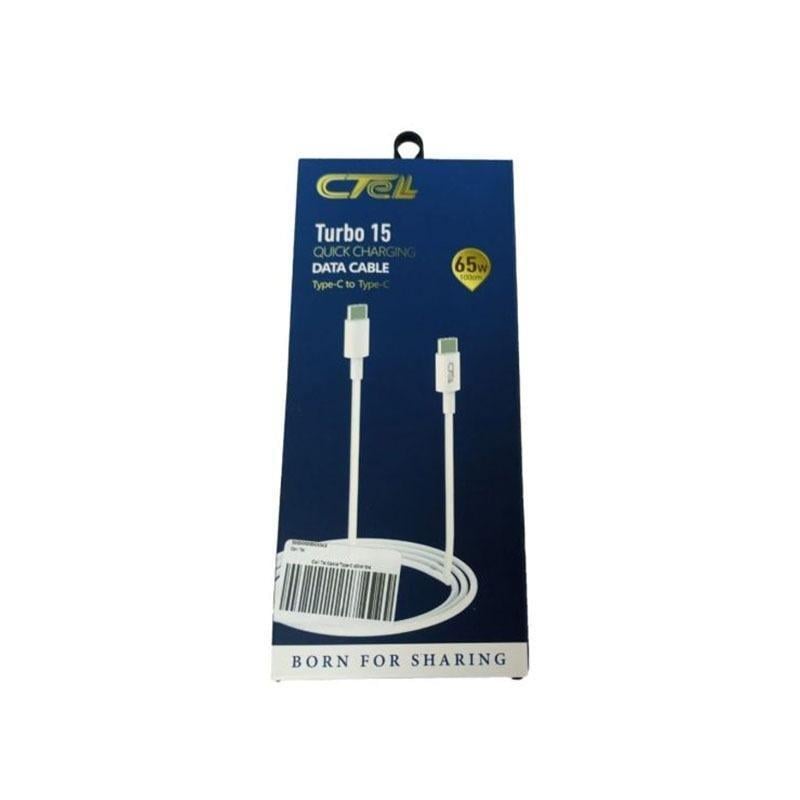CABLE CTEL TYPE-C TO TYPE-C 65W 1M (TURBO 15)